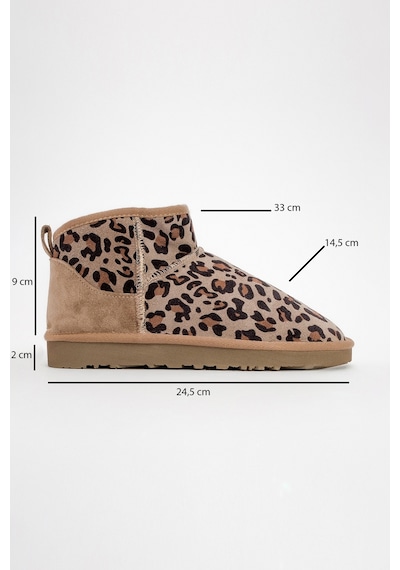 Luvishoes Luvi Shoes Zaz Kum Desenli Hakiki Deri Kadın Bilekte Bot Kum Rengi