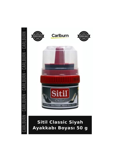 Carlburn Sitil Classic Siyah Ayakkabı Boyası 50 G Temizlik Ürünü Parlak Görünüm Çanta Bakımı Diğer