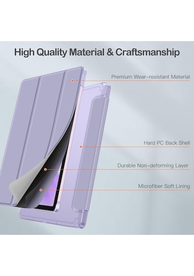 Samsung Uyumlu Galaxy S10 Fe+ Plus 13.1inç Kılıf Flip Cover Kalem Bölmeli Pc Case Kapaklı