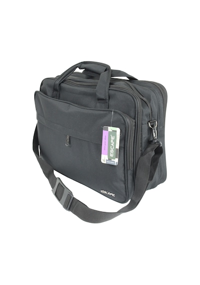 Escape Esc 829 Körüklü, Yağmura Dayanıklı Polyester Evrak Çantası - Siyah
