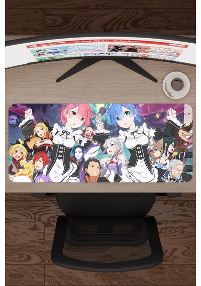 Re Zero Kaymaz Dikişli Kauçuk Oyuncu Mousepad V4 - 70x30 Xl Gaming Mouse Pad Fare Altlığı
