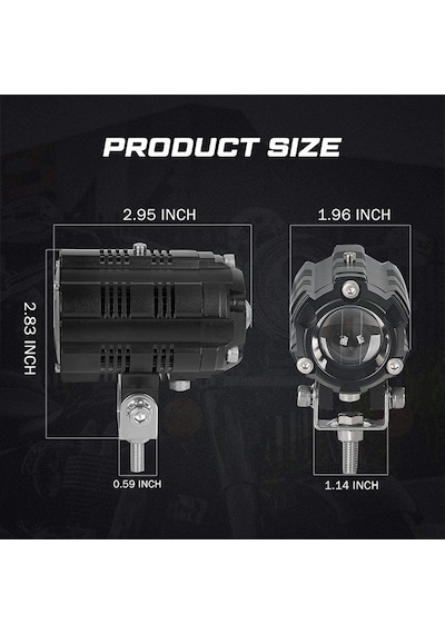 Life Offroad Sis Lambası 6.5 Cm X 4.5cm 6.5cm Beyaz-sarı 10w 12-80v Set/ Lass347
