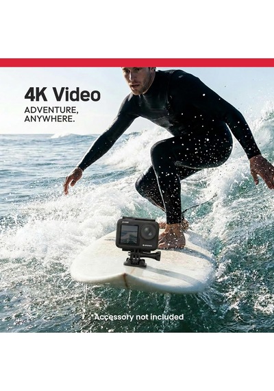 Agfa Photo Ac9500 Spor Kamerası, Su Geçirmez, 4 K Videolar, 16 Mp, Çift Ekran, 170 Geniş Açı, Wifi, Siyah