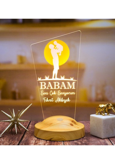 Babaya Hediye, Babalar Günü Hediyesi, Babama Hediye, Gece Lambası (545775396)