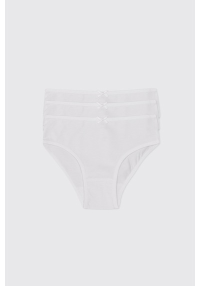 Panço Kız Çocuk Beyaz 3'lü Slip Set 2602gk14005