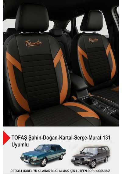 Formentor Tay Tüyü Oto Koltuk Kılıfı Tofaş Kartal-şahin-doğan-serçe-tempra Uyumlu Taba