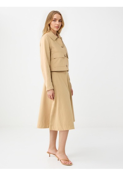 Jimmy Key Deve Tüyü Rahat Kesim Normal Bel Gabardin Midi Etek 5ww074950260