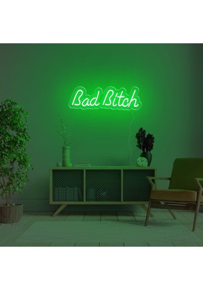 Bad Yazılı Neon Tabela Yeşil