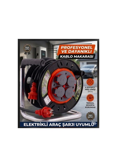 Araç Şarjı Uyumlu 3x2.5 Mm 30 Metre Hes Veya Öznur Kablolu Makara Sarim Ip54 - Uyumlu Halojen Fre Erkek Fişli Uzatma - 888456401 Araç Şarjı Uyumlu 3x2.5 Mm 30 Metre Hes Veya Öznur Kablolu Makara Sarim Ip54 - Uyumlu Halojen Fre Erkek Fişli Uzatma - 888456401