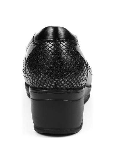 Forelli Rosa 57603 Siyah Hakiki Deri Dolgu Kadın Ayakkabı