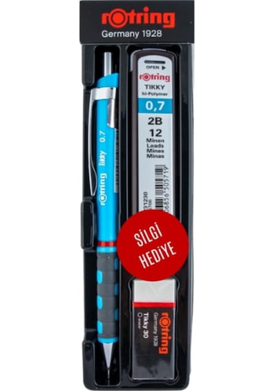 Okul Seti Tikky Versatil+min Silgi Hediyeli 0.7 Mm Açık Mavi Ro-kk07-07am Mavi