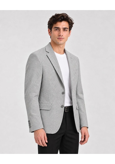 Classics Men Erkek İtalyan Kesim Blazer Ceket Klasik Ve Modern Şıklık - 7763 Gri