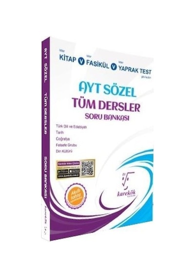 AYT Sözel Tüm Dersler Soru Bankası- Karekök Eğitim Yayın