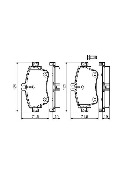 Mercedes B 246 B180D 1.6 2015-2018 Bosch Ön Balata N11.6329