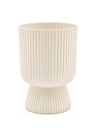 So-ltsa02 Lotus Ayaklı Plastik Vazo Çiçek Saksı 5 Lt No: 2 Kum Beji 6 Adet
