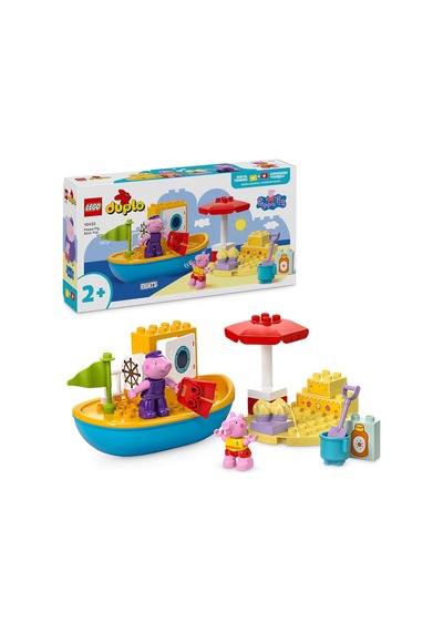 Peppa Pig Tekne Gezisi 10432-2 Yaş Ve Üzeri Çocuklar İçin Peppa Pig Minifigürü İçeren Eğitici Oyuncak Yapım Seti 23 Parça
