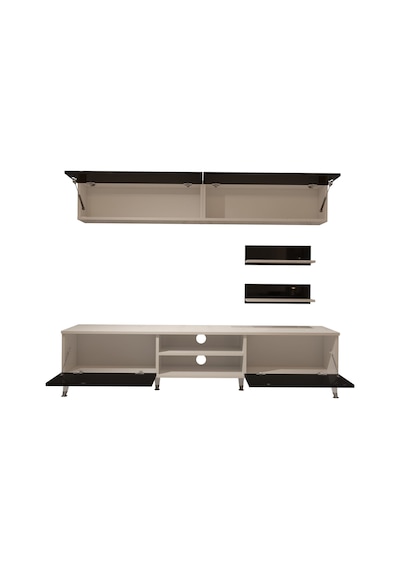 Decoraktiv Eko 5 Slm Dvd Silver Tv Ünitesi Tv Sehpası Beyaz - Siyah