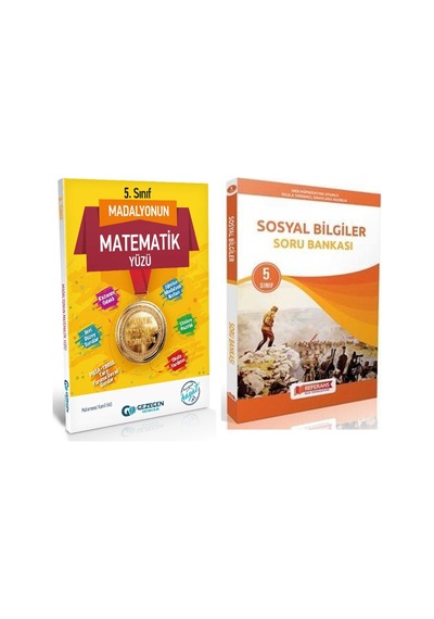 Gezegen 5. Sınıf Madalyonun Matematik Yüzü Ve Referans Sosyal Bilgiler Soru Bankası Seti 2 Kitap