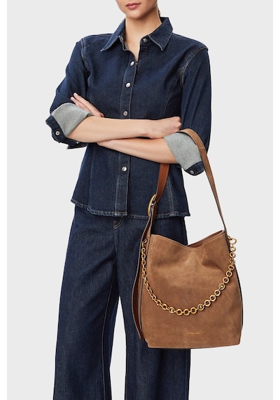 Michael Kors Zincir Detaylı Ayarlanabilir Askılı Süet Çanta 30t6auem8s230 Kadın Çanta 30t6auem8s 230 Taba