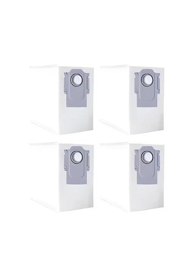 2As Lin Grup Roborock Saros 10 S90ver Uyumlu Robot Süpürge Toz Torbası, 4 Adet, Renkli Saros10 Toz Torbası 12 Gri