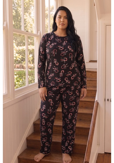 Siyah İnci Desenli Termal Kumaşlı Ultra Soft Yumuşak Büyük Beden Battal Boy Örme Pijama Takımı 26226722 Siyah Siyah İnci Desenli Termal Kumaşlı Ultra Soft Yumuşak Büyük Beden Battal Boy Örme Pijama Takımı 26226722 Siyah
