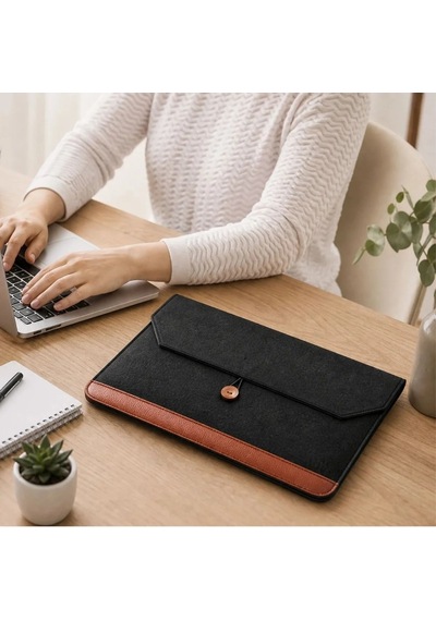 Ergonomik 15.6 İnç Keçe Laptop Ve Evrak Taşıma Çantası Çok renkli