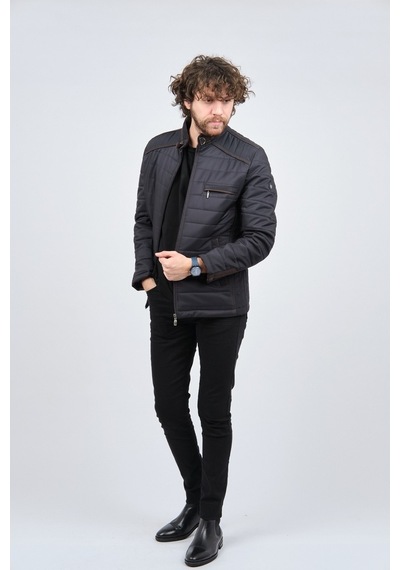 Lucas Erkek Dik Yaka Spor Mont 2650747 Lacivert-Lacivert