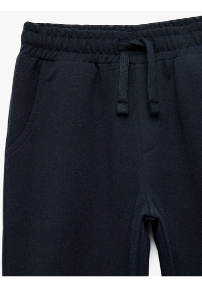 Koton Beli Lastikli Cepli Basic Jogger Eşofman Altı Lacivert 7wkb40035tk