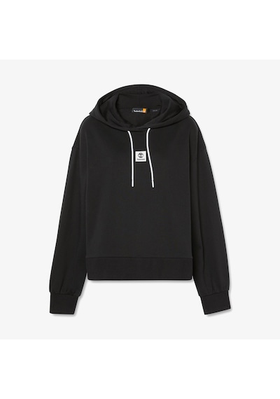 Timberland Aop Polar 1/4 Fleece Kadın Siyah Hoodie Düz Tb0a5sx20011 Siyah
