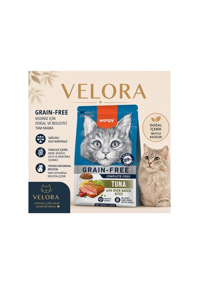 Wanpy Grain Free Ton Balıklı Yetişkin Kedi Maması 1,5 Kg - Tahılsız Yüksek Proteinli Tam Mama - 886182259