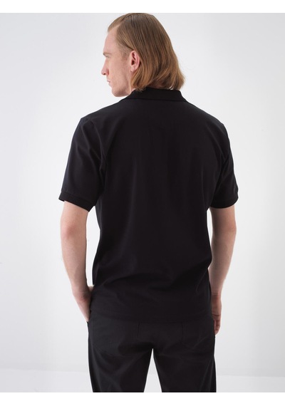 Xint Siyah Pamuk Dokulu Regular Fit Tişört 502230