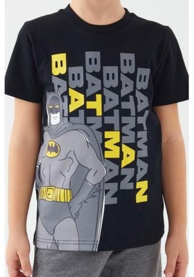 Batman Erkek Çocuk Bermuda Takım Siyah
