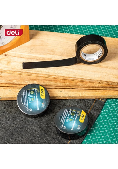 Delı Elektrik Yalıtım Bandı 0.13mm 18mm 10m Siyah İzolasyon Bandı
