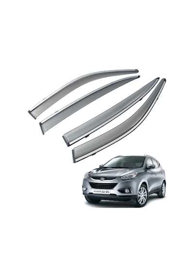 Hyundai İx.35 Mügen Cam Rüzgarlığı Kromlu Rüzgarlık Paslanmaz Kromlu 2010-2015 Arası Füme Renk