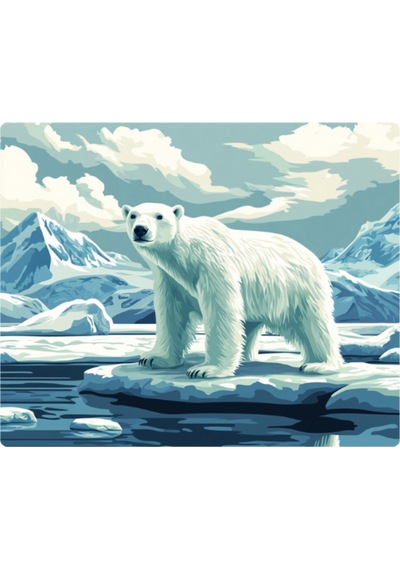 Kutup Ayısı Baskılı Mousepad 17,5x21,5 Cm