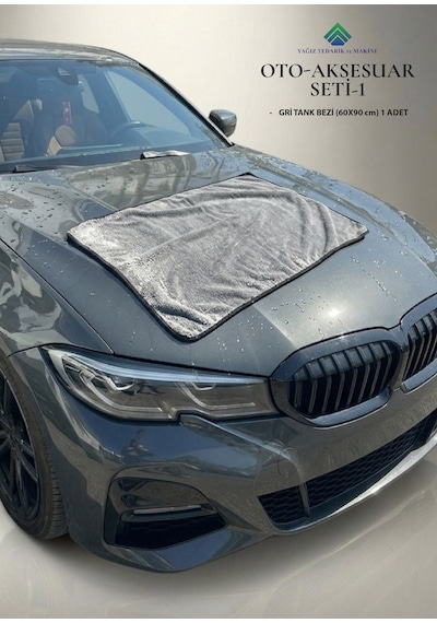 Oto Aksesuar Seti-1 ADET 60X90 cm GRİ TANK BEZİ