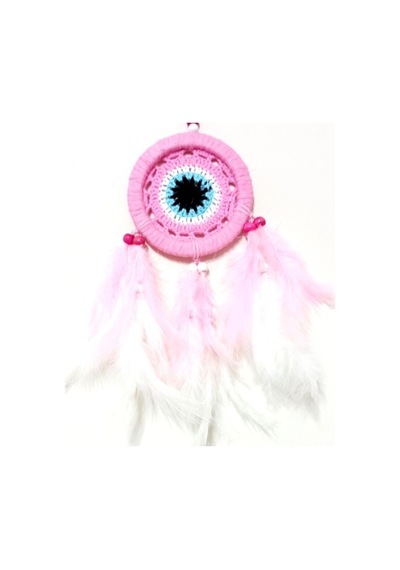Pembe Dream Catcher Pembe Ve Beyaz Kuş Tüylü Düş Kapanı El Yapımı