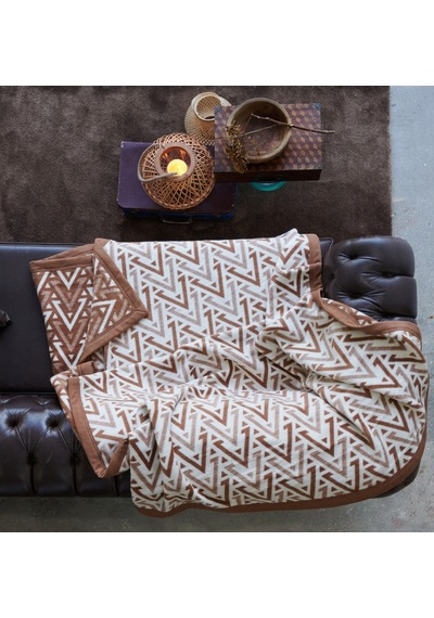 Lüks Peluş Tek Kişilik Battaniye 333 Kahve 160 x 220