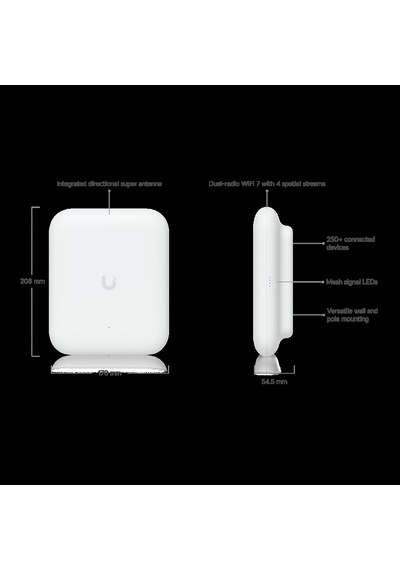 Ubıquıtı Uap-u7-pro-outdoor, Unifi, Triple Band, 5765mbps, Wifi6, Tavan Tipi, Access Point Poe Adap