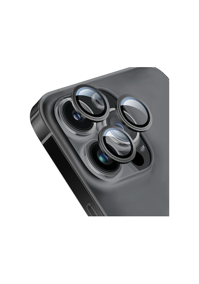 Apple Uyumlu   iPhone 14 Pro Go Des CL-10 Kamera Lens Koruyucu Siyah