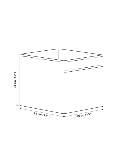 Ikea Dröna Katlanabilir Depolama Kutusu 33 X 38 X 33 Cm Beyaz - Siyah