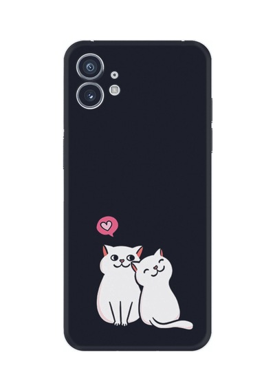 Nothing Phone 2 Kılıf Silikon Desen Özel Seri Love Cats 1690