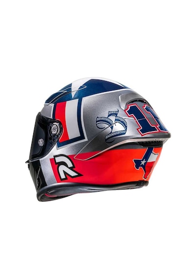 Hjc RPHA1 Ben Spies Silverstar MC21 Kapalı Motosiklet Kaskı Mavi - Turuncu