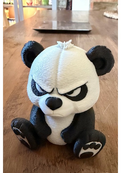 Kızgın Panda Figür Dikkat Çekici Dekoratif Biblo Masa & Raf Süsü Panda