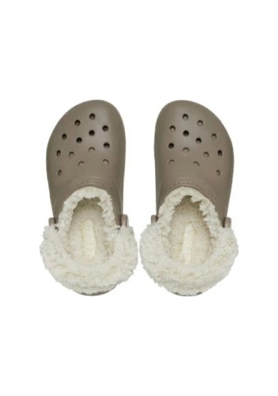 Crocs 211396-clsc Flc Lıned Cg 195-mushroom Kadın Terlik Kahverengi