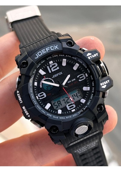 Joefox Küçük Kasa Digital Ve Analog 2 Yıl Garantili Kronometre+takvim+alarm+çoçuk Kol Saati Je.cbk20 Siyah
