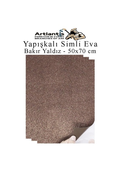 Artlantis Kahverengi Yapışkanlı Simli Eva 50x70 Cm 3 Adet