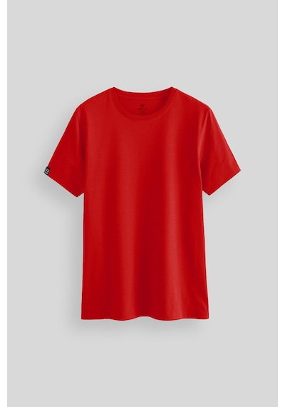 Tommy Life Tommy Lıfe Erkek Kırmızı Basic Kısa Kol Standart Kalıp O Yaka T-shirt 87911 T10er-87911 001