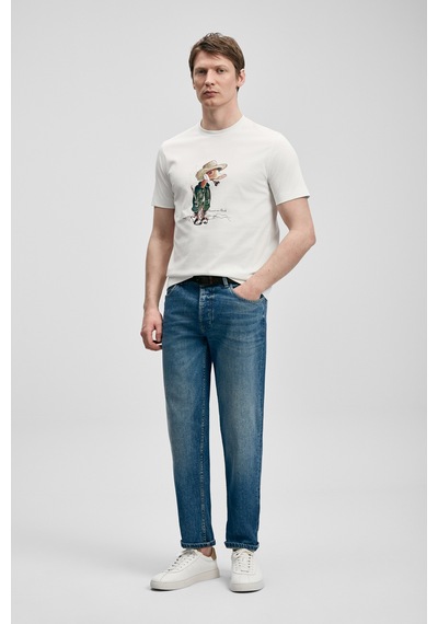 Lufian Duck Modern Grafik T- Shirt Kırık Beyaz Kırık Beyaz 111020292100510 Kırık Beyaz