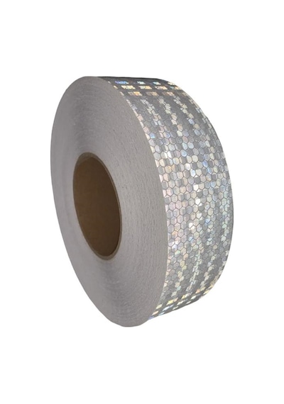 BEYAZ REFLEKTİF BANT 5cm x 5 METRE BAL PETEKLİ